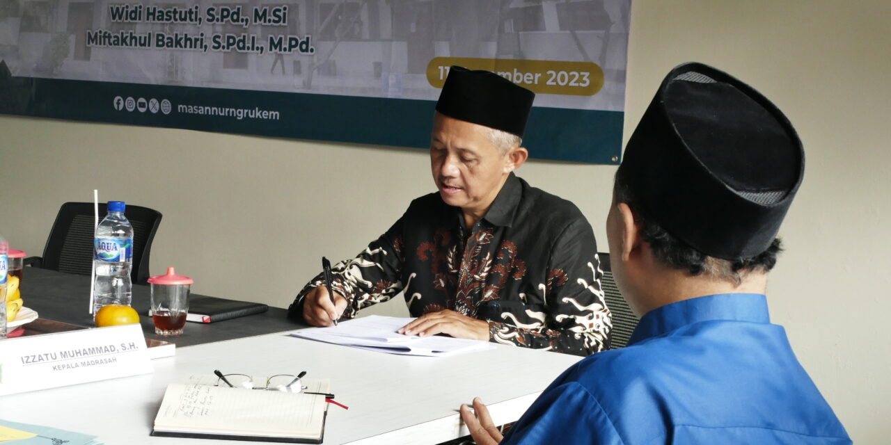 Penilaian Kinerja Kepala Madrasah 2023 MA Al Ma’had An Nur Berjalan Lancar, Buah dari Solidaritas dan Konsistensi Seluruh Warga Madrasah